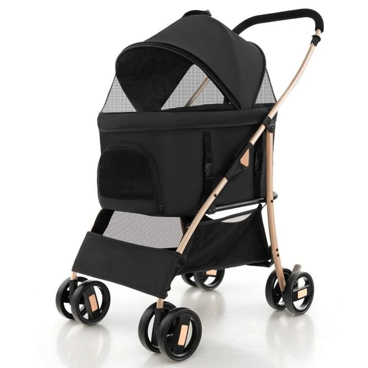 Trendmix Hondenbuggy 3-in-1 Zwart – Opvouwbare Hondenwagen –, Dieren en Toebehoren, Overige Dieren-accessoires, Ophalen of Verzenden