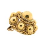 Gouden broche van Zeeuwse knopen | Vintage (zeeuws knopje), Ophalen of Verzenden, Gebruikt, Overige kleuren, Goud
