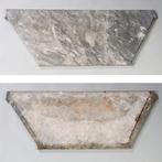 Wandtafel eind 18e eeuw mahonie brons grijs geaderd marmer, Antiek en Kunst, Antiek | Meubels | Tafels, Ophalen of Verzenden