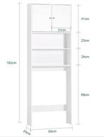 Vrijstaande wasmachinekast met planken en opbergkast, Verzenden, Nieuw