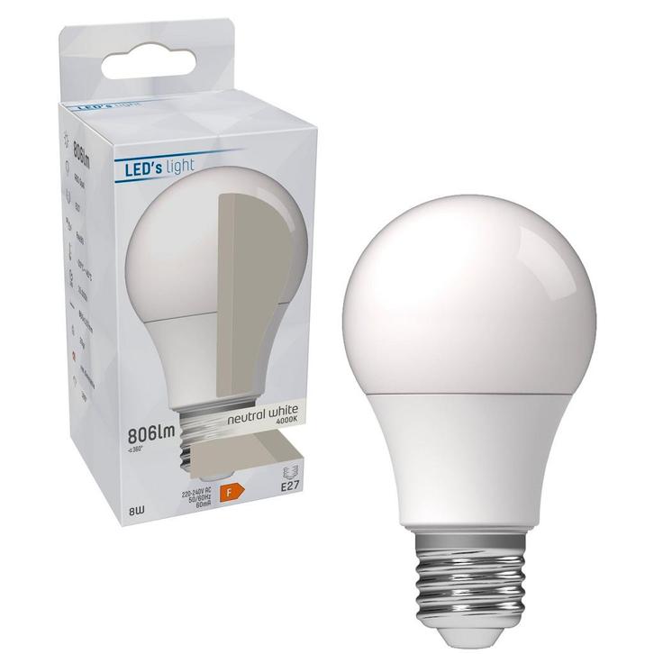 LED Lamp E27 - 806 lm - Koud wit licht - 1 lamp, Huis en Inrichting, Lampen | Overige, Nieuw, Verzenden