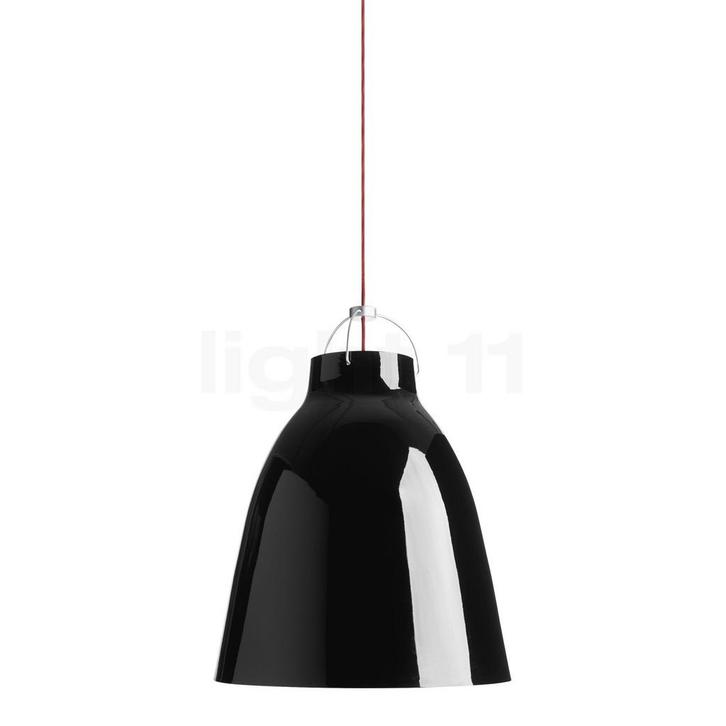 Fritz Hansen Caravaggio Hanglamp, zwart/kabel rood - ø¸25,, Huis en Inrichting, Lampen | Hanglampen, Nieuw, Verzenden