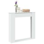 vidaXL Haardombouw 100x20x100 cm bewerkt hout wit, Verzenden, Nieuw