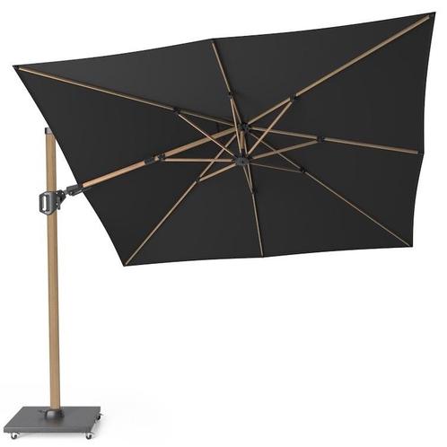 Challenger T2 premium zweefparasol 300x300 cm teak mast, Tuin en Terras, Parasols, Nieuw, Ophalen of Verzenden