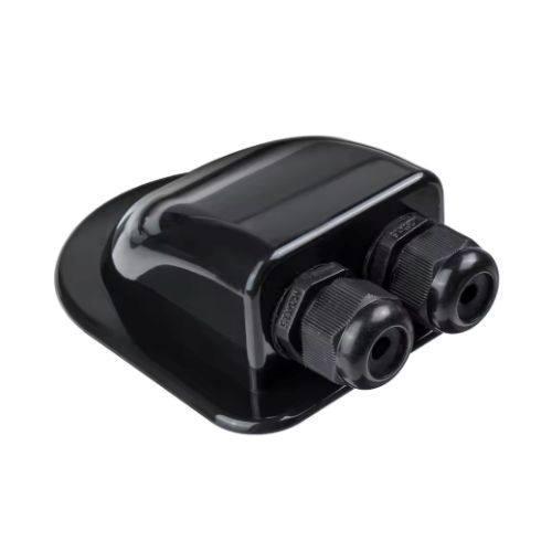 Dakdoorvoer dubbel draad zonnepaneel rond (wit/zwart) - zwar, Caravans en Kamperen, Overige Caravans en Kamperen, Nieuw, Ophalen of Verzenden