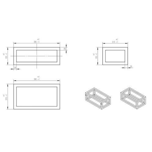 Frame Voor Fontein BWS Perry 39,5x15x21,5 cm Geborsteld, Doe-het-zelf en Verbouw, Sanitair, Ophalen of Verzenden
