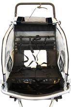 Fietskar kind - buggy - 2-zits - schokbreker - zwart wit, Fietsen en Brommers, Fietsaccessoires | Aanhangers en Karren, Nieuw