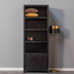 Wandkast Mangohout Evan 80 (4 Open Vakken, 2 Deuren), Verzenden, Nieuw