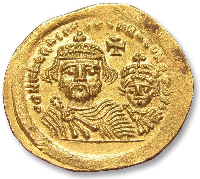 Byzantijnse Rijk. Heraclius, with Heraclius Constantine., Postzegels en Munten, Munten | Europa | Niet-Euromunten