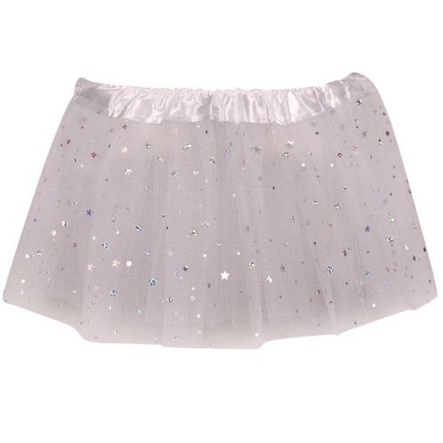 Tutu voor baby/peuter organza wit met zilveren sterretjes NI, Kinderen en Baby's, Carnavalskleding en Verkleedspullen, Meisje