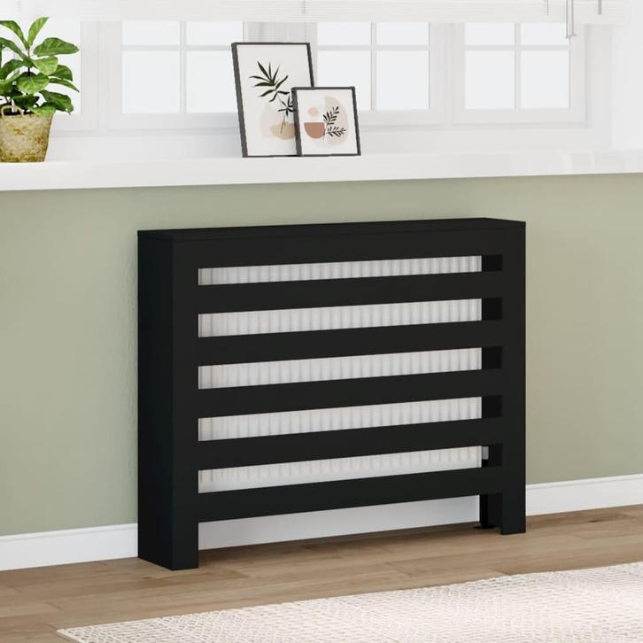 vidaXL Radiatorombouw 104x20x82 cm bewerkt hout zwart, Doe-het-zelf en Verbouw, Verwarming en Radiatoren, Nieuw, Verzenden