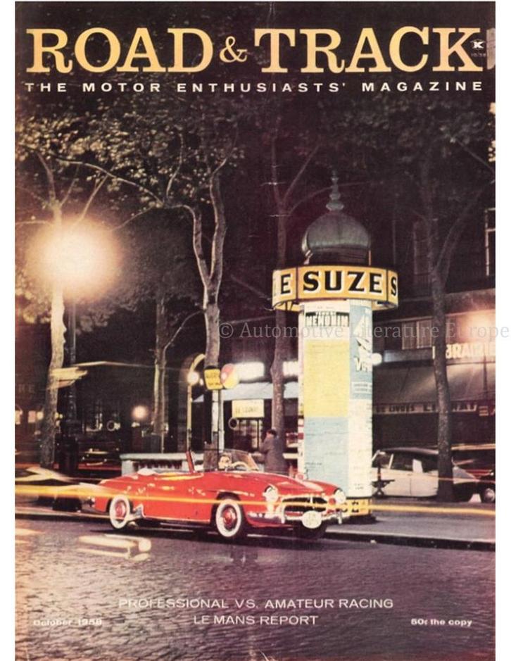 1958 ROAD AND TRACK MAGAZINE OKTOBER ENGELS, Boeken, Auto's | Folders en Tijdschriften