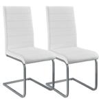 2 Eetkamerstoelen / stoel - Vegas - Kunstleer - Wit, Huis en Inrichting, Stoelen, Verzenden, Nieuw