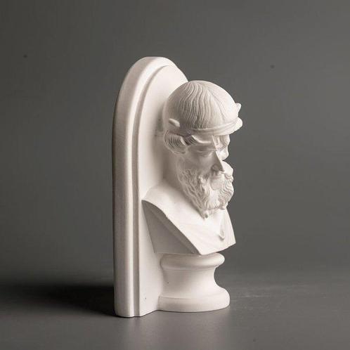 Beeldje - Witte keramische buste met een klassieke stijl en, Antiek en Kunst, Curiosa en Brocante