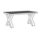 Eettafel-XM Tegelen - eettafel, Huis en Inrichting, Tafels | Eettafels, Nieuw, Overige materialen