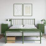 vidaXL Nachtkastjes 2 st 36x39x68 cm staal olijfgroen, Huis en Inrichting, Verzenden, Nieuw, Metaal of Aluminium