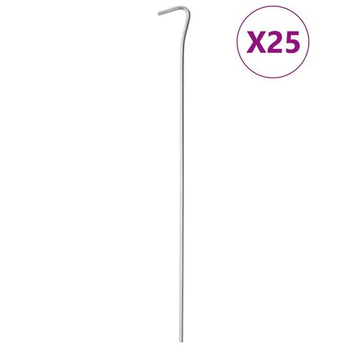 vidaXL Tentharingen 25 st Ø4 mm 30 cm gegalvaniseerd staal, Caravans en Kamperen, Kampeeraccessoires, Nieuw, Verzenden