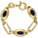 Armband - 18 karaat Geel goud Lapis lazuli