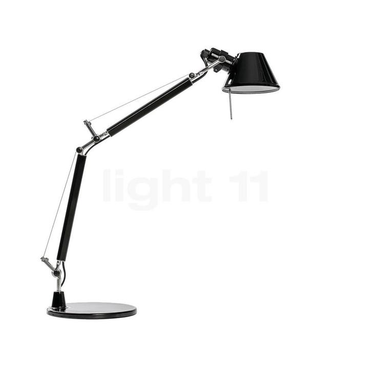 Artemide Tolomeo Micro Tavolo, zwart glimmend - met tafelvoe, Huis en Inrichting, Lampen | Tafellampen, Nieuw, Verzenden