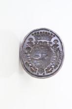 Wapenschilden en graafskroon Zilver Duimzegel