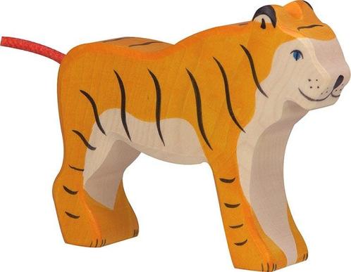 Holztiger - Houten Dieren - Tijger 14 cm, Kinderen en Baby's, Speelgoed | Overig