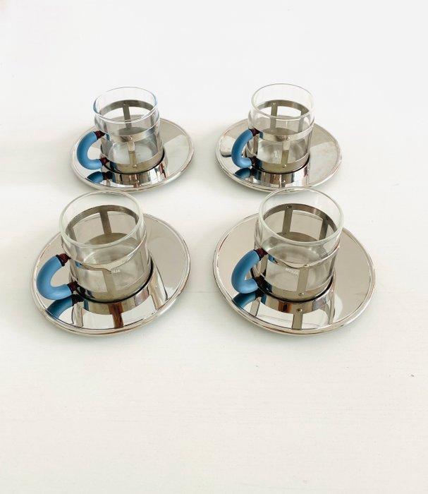 Alessi - Michael Graves - Koffieservies (4) - Glas, Plastic,, Antiek en Kunst, Antiek | Meubels | Stoelen en Banken