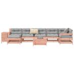 vidaXL 9-delige Loungeset massief douglas vurenhout, Verzenden, Nieuw, Loungeset