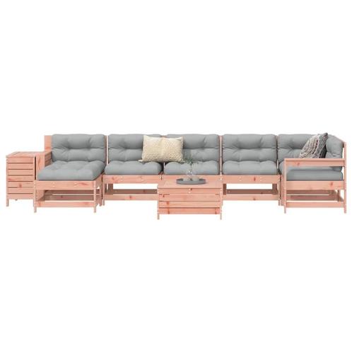 vidaXL 9-delige Loungeset massief douglas vurenhout, Tuin en Terras, Tuinsets en Loungesets, Loungeset, Nieuw, Verzenden