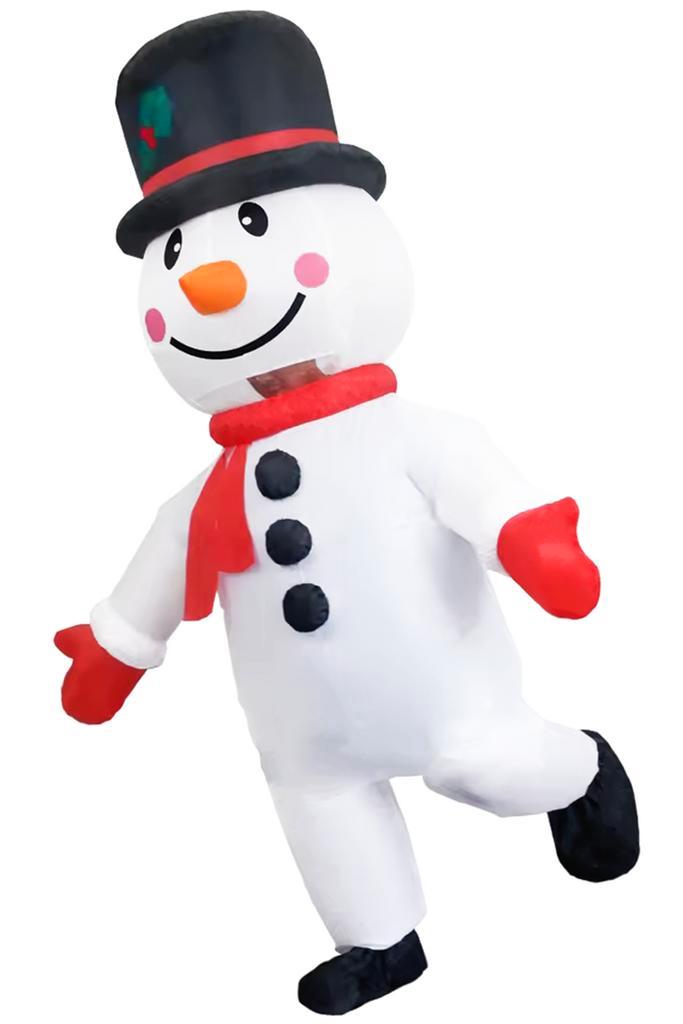 KIMU® Opblaas Kostuum Kinderen Sneeuwpop 122 128 134 140 146, Kinderen en Baby's, Carnavalskleding en Verkleedspullen, Nieuw, Ophalen of Verzenden