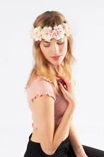 Rozenkrans Rozen Wit Lichtroze Bloemenkrans Haar Roosjes Haa, Ophalen of Verzenden, Nieuw, Carnaval, Accessoires