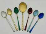 David Andersen - Lepel (7) - Guilloché - .925 zilver -, Antiek en Kunst