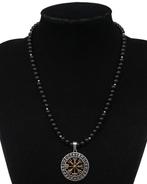 Obsidiaan - Ketting - Viking Vegvisir-kompas - Begeleiding