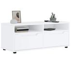 vidaXL Tv-meubel VISNES 100x40x38 cm bewerkt hout wit, Huis en Inrichting, Kasten | Televisiemeubels, Verzenden, Nieuw, Overige houtsoorten