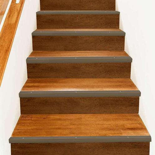 vidaXL Trapprofielen 30 pcs Bruin 67 cm Aluminium, Doe-het-zelf en Verbouw, Ladders en Trappen, Nieuw, Verzenden