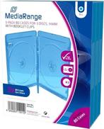 Blu-Ray  doosjes 3 disc transparant blauw 3 stuks 14 mm, Computers en Software, Beschrijfbare discs, Nieuw, Verzenden