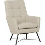 Leren fauteuil Proud - Toledo Betulla (crème), Nieuw, Ophalen of Verzenden, 75 tot 100 cm, Industrieel, Modern