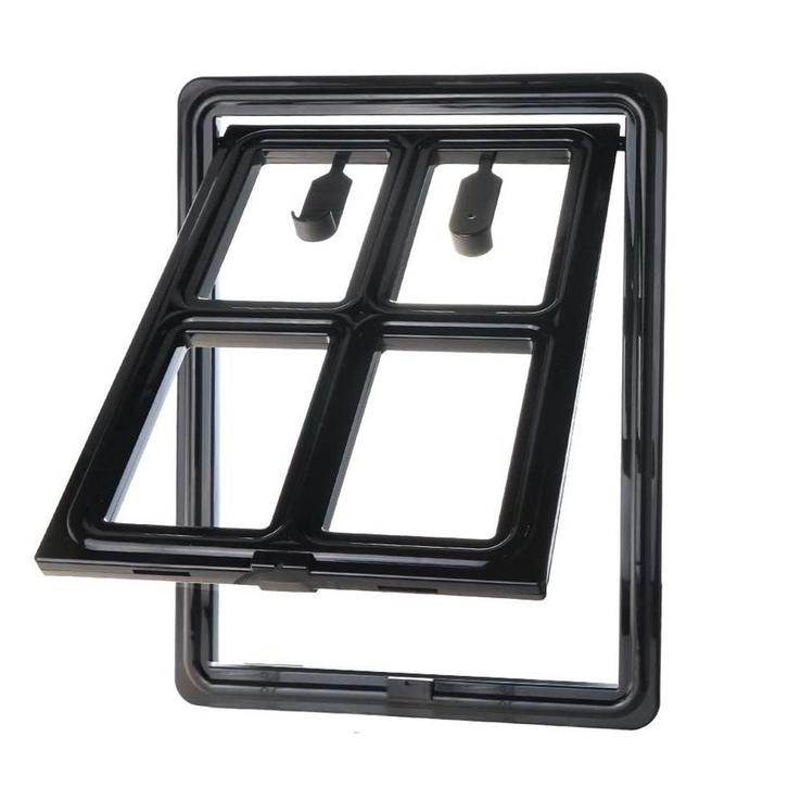 Hondenluik - Afsluitbaar - 4 Standen - 35x28 cm - Zwart, Dieren en Toebehoren, Honden-accessoires, Nieuw, Verzenden