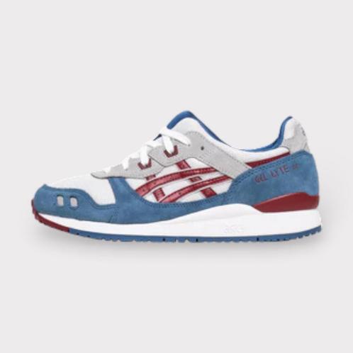 Asics GEL LITE III OG Azure/Beet Juice, Kleding | Dames, Schoenen, Sneakers of Gympen, Zo goed als nieuw, Verzenden