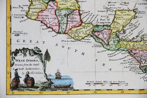 Mexico - West-Indiën; Thomas Kitchin - West Indies, Drawn, Boeken, Atlassen en Landkaarten