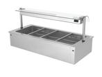 GGM Gastro | Bain-marie inbouw - 1,5m - 4x GN 1/1 - met |, Zakelijke goederen, Horeca | Meubilair en Inrichting, Verzenden, Nieuw in verpakking