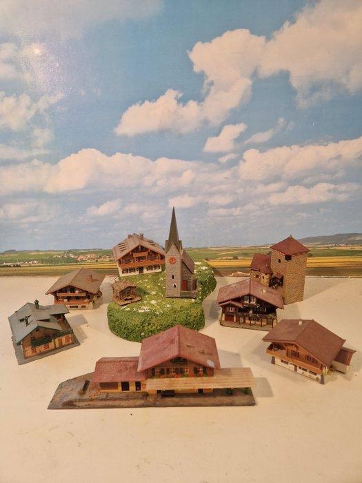 Kibri, Faller, Pola N - Modeltreingebouwen (8) - alpendorp, Hobby en Vrije tijd, Modeltreinen | N-Spoor