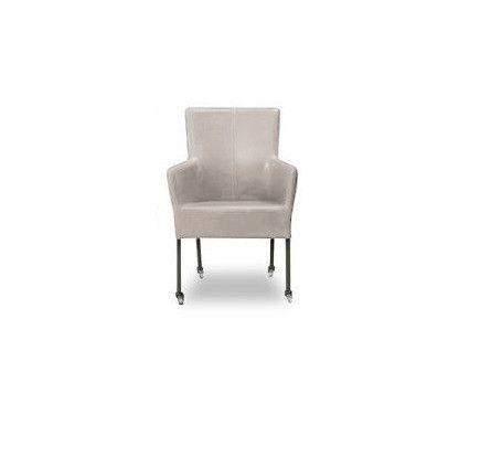 Eetkamerstoel Suske - eetkamerstoelen - Beige, Huis en Inrichting, Stoelen, Nieuw, Leer