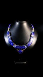 Vintage handgemaakte lapis lazuli ketting - Halsketting
