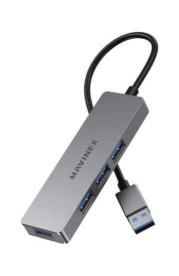 Aluminium 4-poorts ultradunne SuperSpeed 5Gbps USB