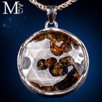 Un Frammento di Cosmo Zilveren hanger met Seymchan meteoriet, Verzamelen, Mineralen en Fossielen