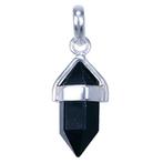 Zilveren Onyx zwart edelsteen met potlood vatting ketting..., Sieraden, Tassen en Uiterlijk, Kettinghangers, Verzenden, Nieuw