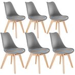 Eetkamerstoelen Frederikke - grijs, Set van 6, Huis en Inrichting, Verzenden, Nieuw