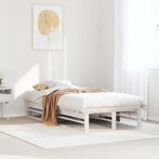 vidaXL Bedframe zonder matras massief grenenhout wit 75x190, Eenpersoons, Verzenden, Wit, Nieuw