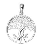 Zilveren Levensboom duo verstrengeld kettinghanger, Sieraden, Tassen en Uiterlijk, Kettinghangers, Verzenden, Nieuw