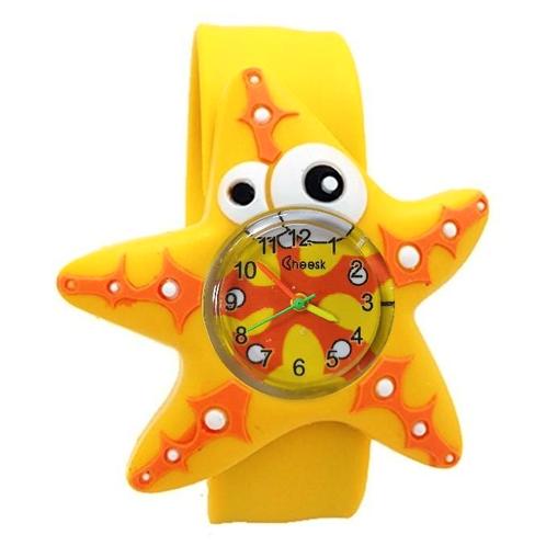 Fako® - Kinderhorloge - Slap On Mini - Zeester - Geel, Sieraden, Tassen en Uiterlijk, Horloges | Kinderen, Verzenden